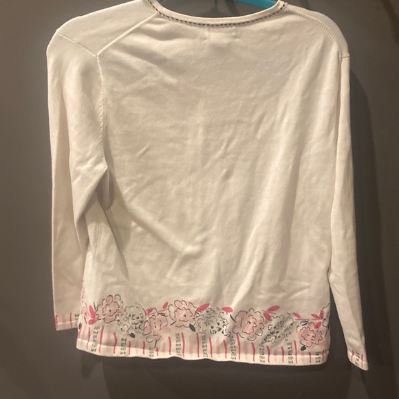 Pendleton size small cute floral cardigan sweater great condition cotton blend - Picture 7 of 10